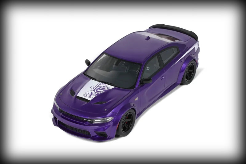 Chargez l&#39;image dans la visionneuse de la galerie, Dodge CHARGER SUPER BEE 2023 PLUM CRAZY GT SPIRIT 1:18
