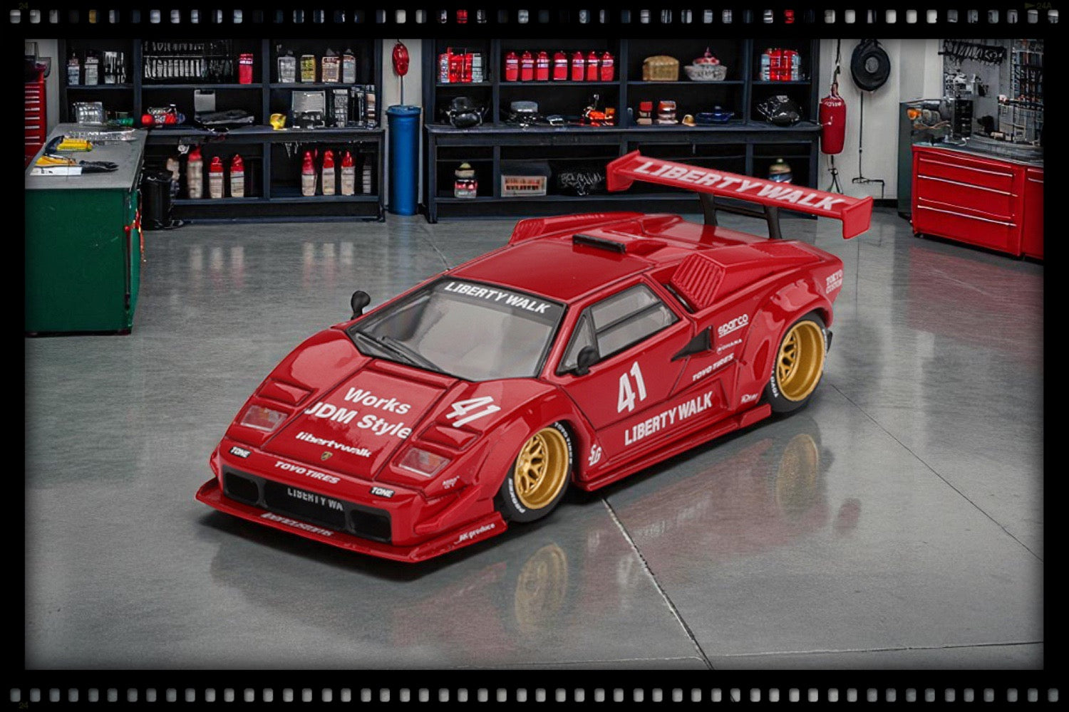 Lamborghini COUNTACH LB- WORKS ROUGE 2025 (LHD) MINI GT 1:64 ...