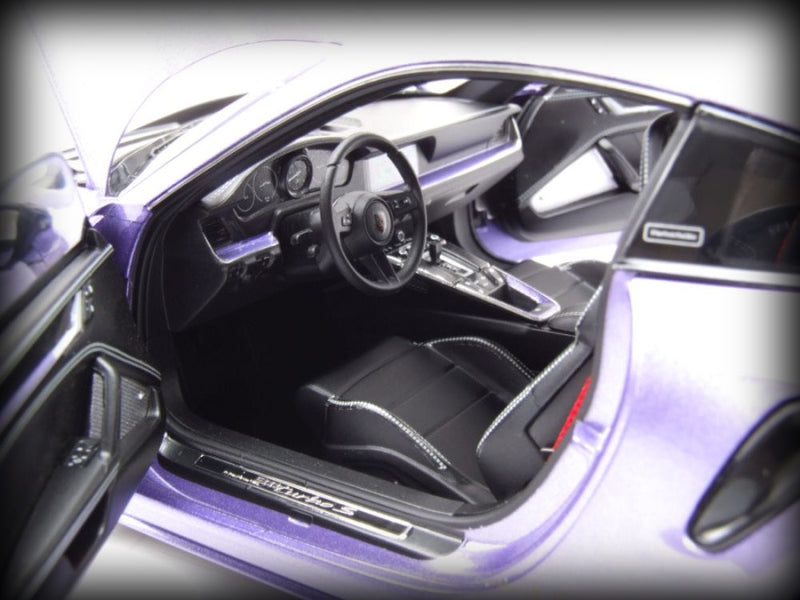 Chargez l&#39;image dans la visionneuse de la galerie, Porsche 911 (992) Turbo S coupé Sport Design 2021 Violet MINICHAMPS 1:18
