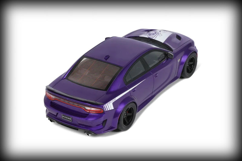 Chargez l&#39;image dans la visionneuse de la galerie, Dodge CHARGER SUPER BEE 2023 PLUM CRAZY GT SPIRIT 1:18
