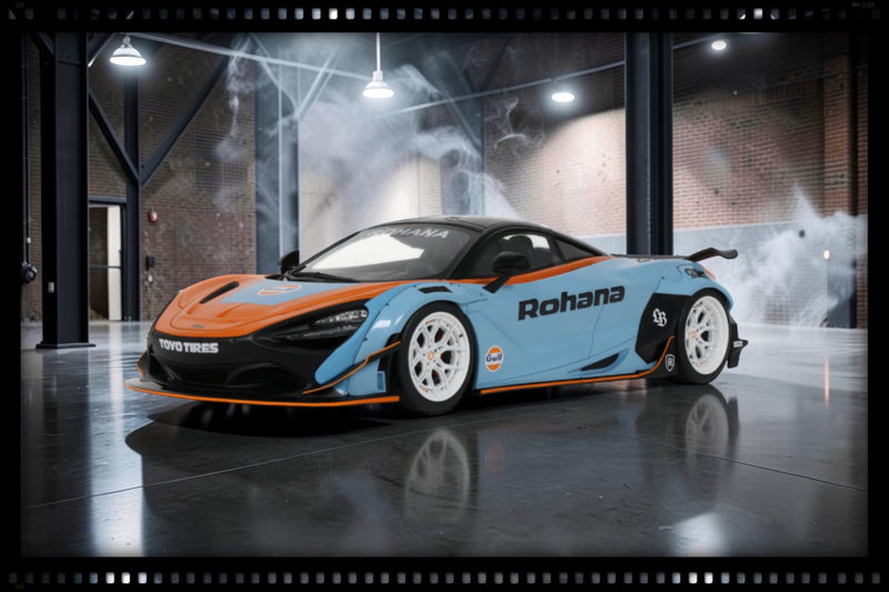 Chargez l'image dans la visionneuse de la galerie, MCLAREN LB-WORKS 720S ORANGE &amp; BLEU 2017 GT SPIRIT 1:18
