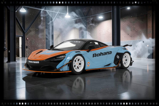 MCLAREN LB-WORKS 720S ORANGE & BLEU 2017 GT SPIRIT 1:18