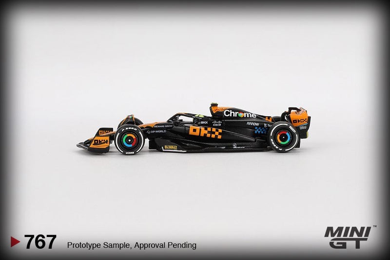 Load image into Gallery viewer, McLaren MCL60 #4 LANDO NORRIS JAPANESE GP 2ND PLACE 2023 (LHD) MINI GT 1:64
