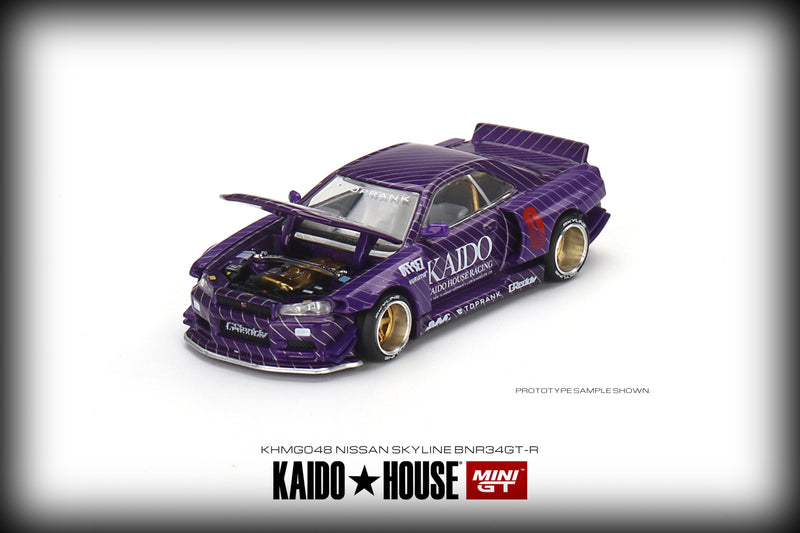 Chargez l&#39;image dans la visionneuse de la galerie, Nissan Skyline GT-R (R34) V1 Kaido House MINI GT 1:64
