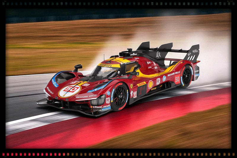 Laad de afbeelding in de Gallery-viewer, Ferrari 499P #50 Ferrari AF Corse WEC Qatar 1812KM winnaar 2025 BBR Models 1:18
