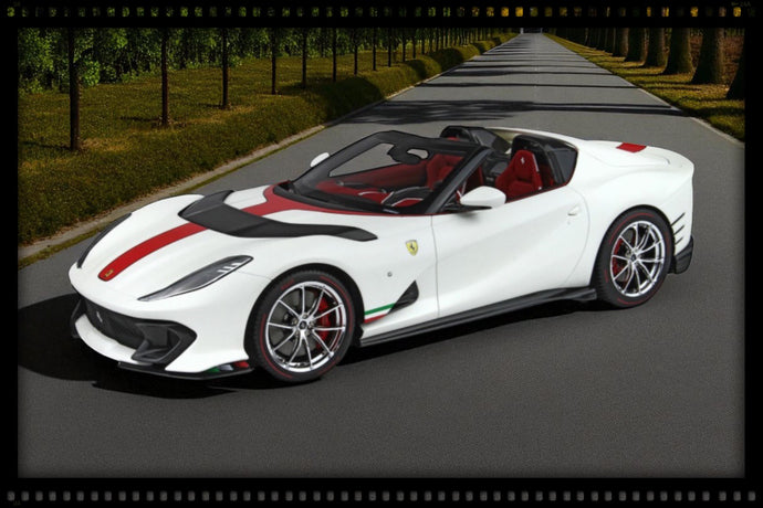 Ferrari 812 Competizione A blanc Italia avec vitrine (ÉDITION LIMITÉE 58/70 pièces) BBR Models 1:18