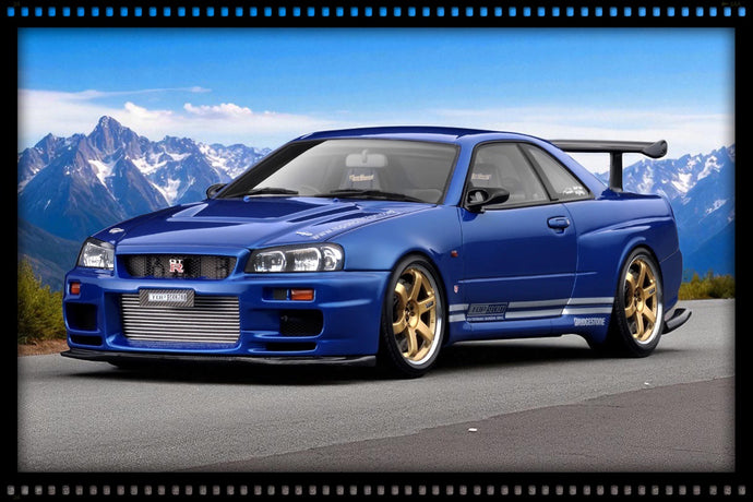 Nissan TOP SECRET 34GT-R (BNR34) Bleu IGNITION MODEL 1:18