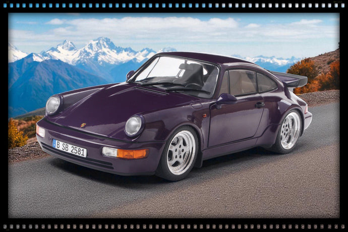 Porsche 911 (964) TURBO PAARS-BLAUW METALLIC 1990 SOLIDO 1:18