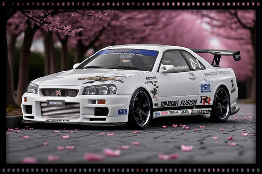 Nissan TOP SECRET 34GT-R (BNR34) Blanc IGNITION MODEL 1:18
