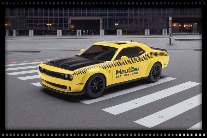 Load image into Gallery viewer, Dodge CHALLENGER SRT HELLCAT REDEYE WIDEBODY NYC HELLCAB 2023 SOLIDO 1:18

