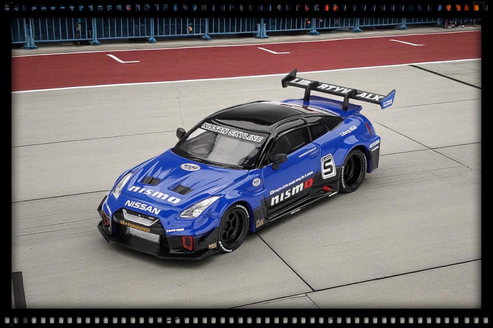 Nissan GTR R35 LB-SILHOUETTE WORKS GT BLEU 2025 (LHD) MINI GT 1:64