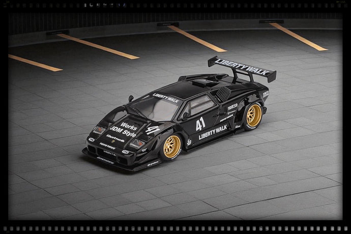 Lamborghini COUNTACH LB- WORKS ZWART 2024 MINI GT 1:64