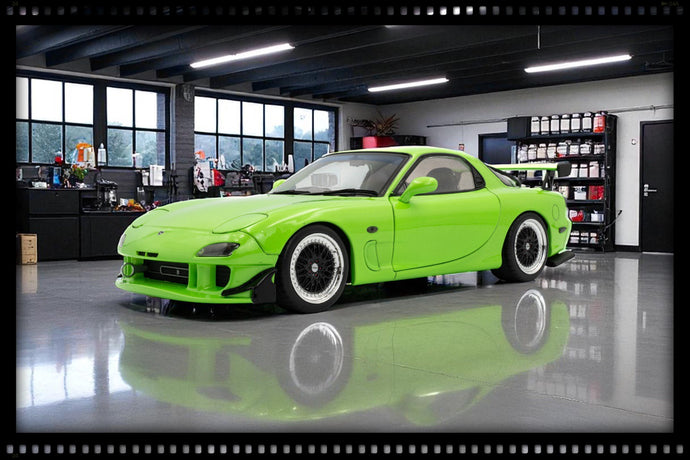 Mazda RX7 FD3RS SOLIDO WORKS NEON GREEN 1999 SOLIDO 1:18