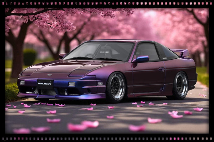 Nissan 180 SX TYPE X (RPS13) Paars IGNITION MODEL 1:18