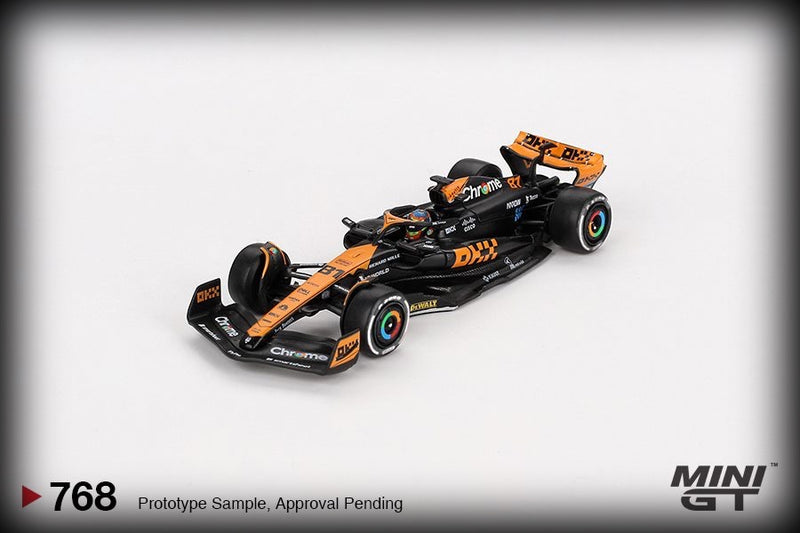 Laad de afbeelding in de Gallery-viewer, McLaren MCL60 #81 OSCAR PIASTRI JAPANSE GP 3E PLAATS 2023 (LHD) MINI GT 1:64
