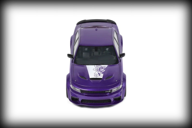 Chargez l&#39;image dans la visionneuse de la galerie, Dodge CHARGER SUPER BEE 2023 PLUM CRAZY GT SPIRIT 1:18
