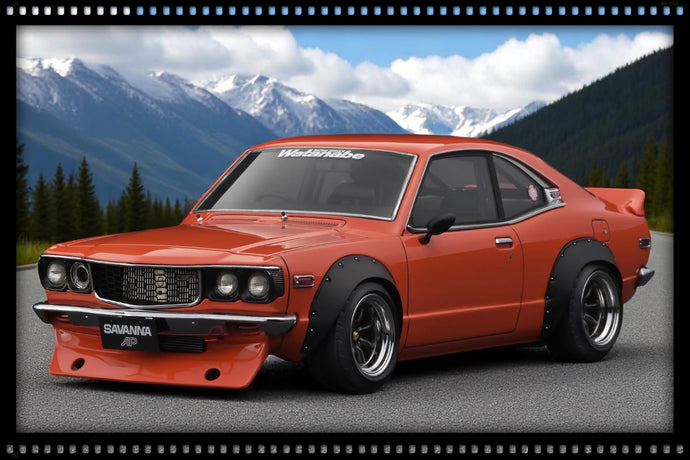 Mazda Savanna (S124A) Semi Works Orange IGNITION MODEL 1:18