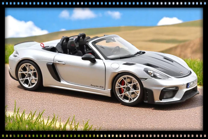 Porsche 718 Spyder RS with pack Weissach 2023 Silver NOREV 1:18