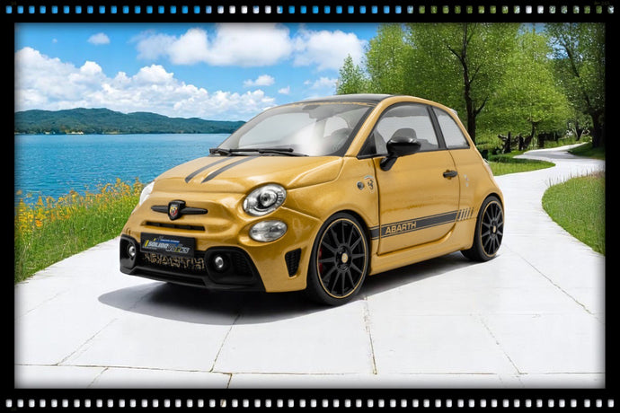 Fiat F595 ABARTH SOLIDO WORKS GEEL 2024 SOLIDO 1:18