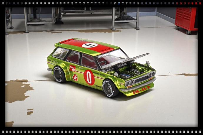 Datsun KAIDO 510 WAGON OG FLO GEEL 1969 MINI GT 1:64