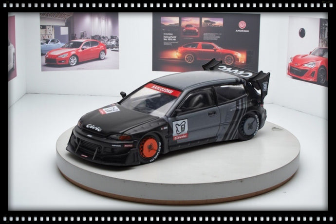 Honda Pandem Civic EG6 *Kanjozoku* Noir/Gris/Rouge POP RACE 1:64