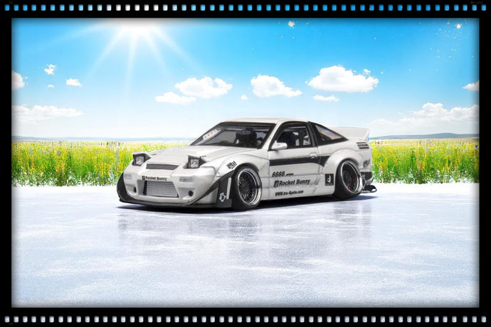 Nissan Rocket Bunny 180SX Blanc MICROTURBO 1:64