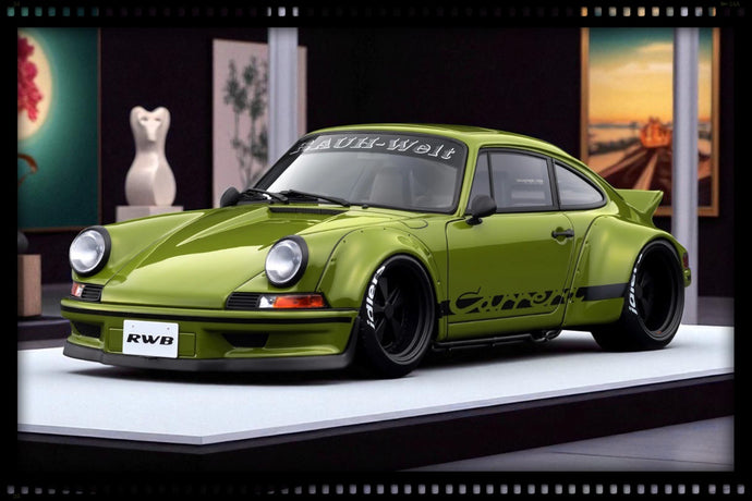 Porsche RWB Backdate Groen IGNITION MODEL 1:18