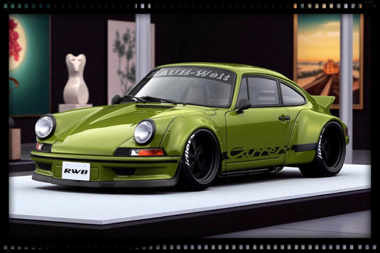 Porsche RWB Backdate Groen IGNITION MODEL 1:18
