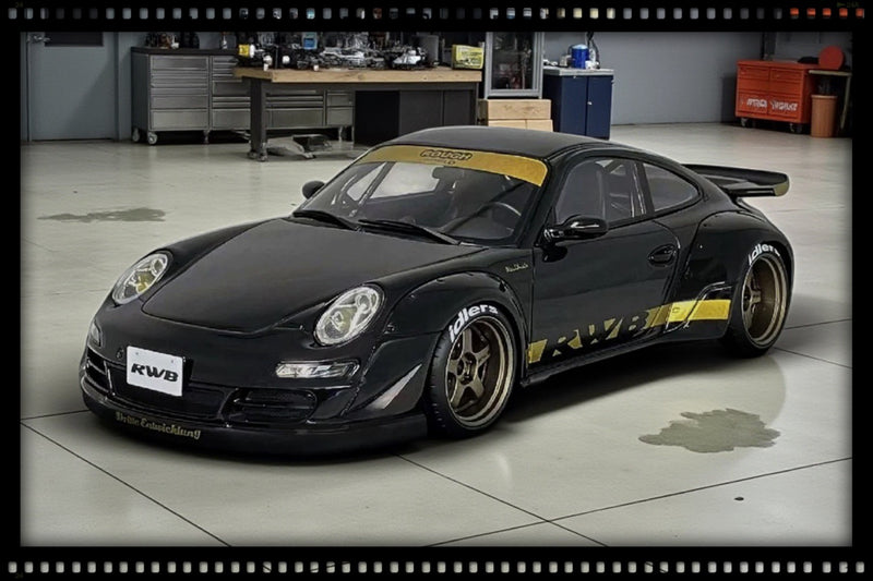 Laad de afbeelding in de Gallery-viewer, Porsche RWB 997 ZWART IGNITION MODEL 1:18

