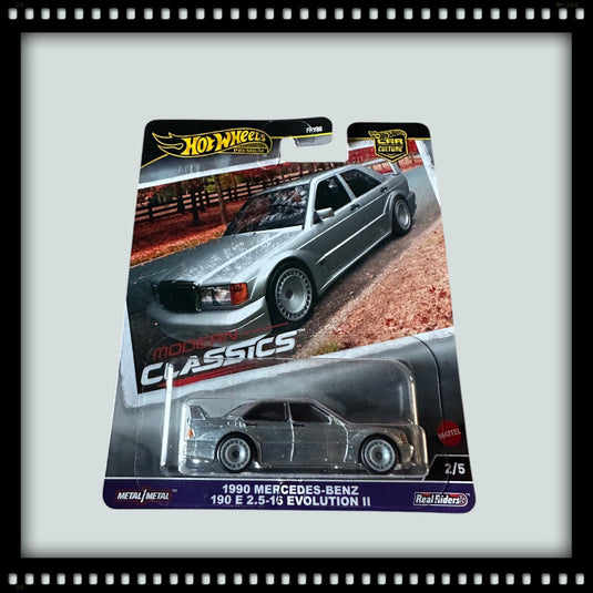 Mercedes-Benz 190 E 2.5-16 Evo II 1990 Silver HOT WHEELS 1:64