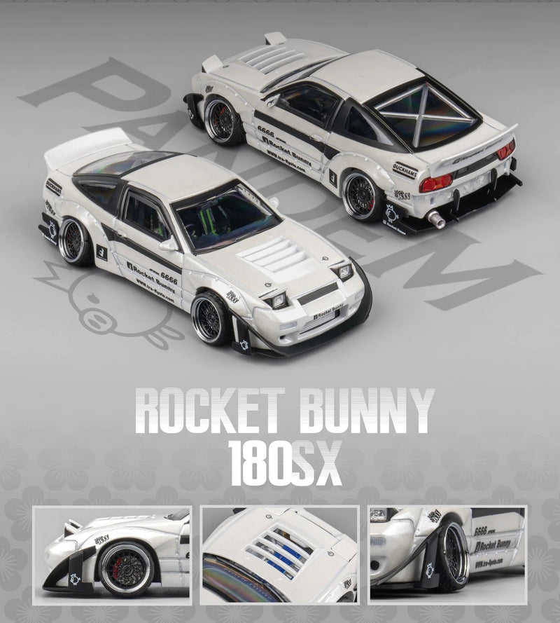 Chargez l&#39;image dans la visionneuse de la galerie, Nissan Rocket Bunny 180SX Blanc MICROTURBO 1:64
