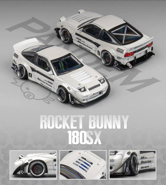 Nissan Rocket Bunny 180SX Blanc MICROTURBO 1:64