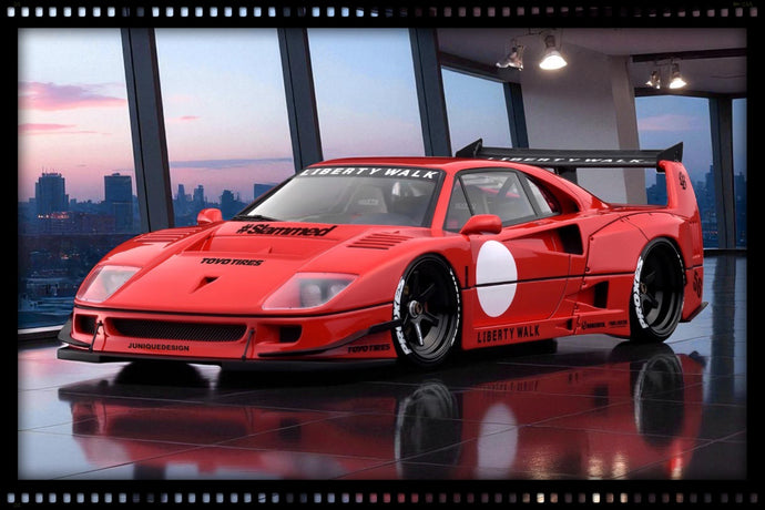 Ferrari LB-WORKS 40 Rood/Wit IGNITION MODEL 1:18