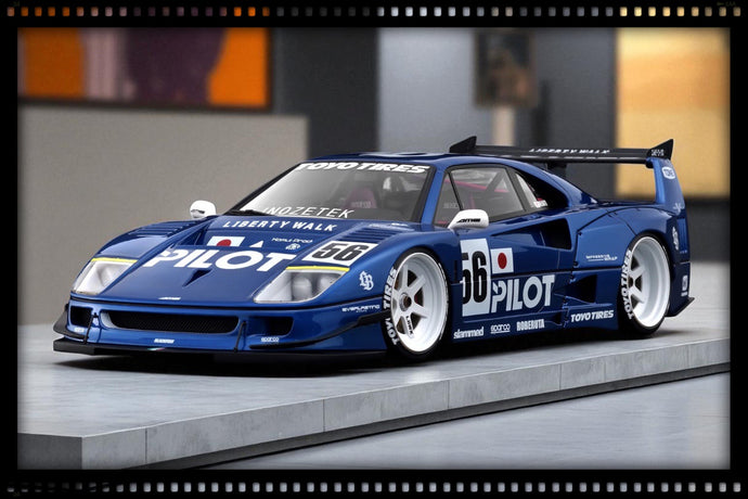Ferrari LB-WORKS 40 Blauw/Wit IGNITION MODEL 1:18