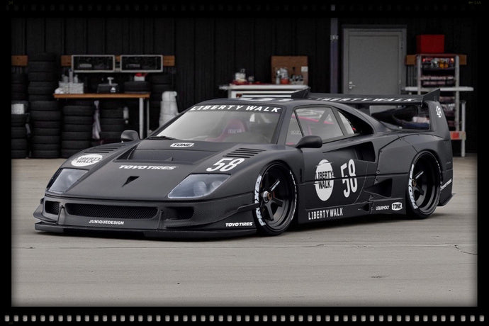 Ferrari LB-WORKS 40 Carbon/Wit IGNITION MODEL 1:18