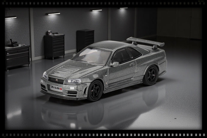 Nissan SKYLINE GTR (R34) DARK METAL GRAY NISMO CRS 1999 (RHD) MINI GT 1:64