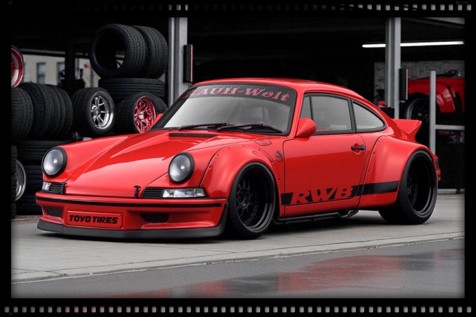 Porsche RWB Backdate Rood IGNITION MODEL 1:18
