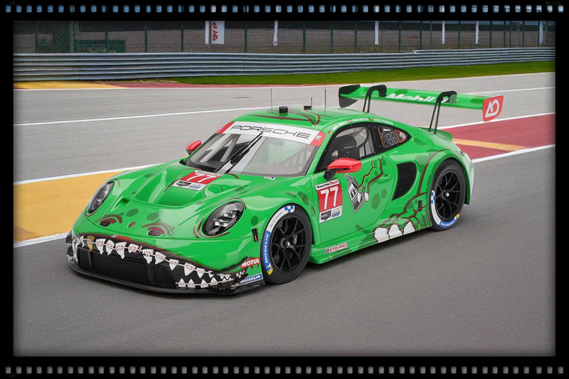 Chargez l&#39;image dans la visionneuse de la galerie, Porsche 911 GT3 R (992) #77 AO Racing 2025 IMSA Sebring 12 Heures Vainqueur de Classe TOP SPEED 1:18
