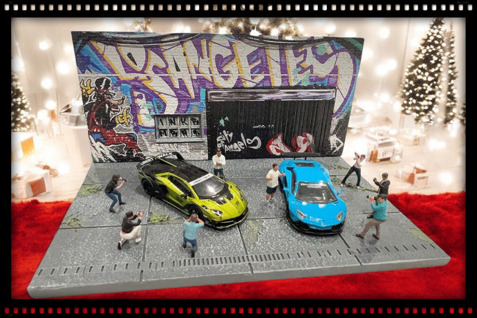 Diorama STREET ART LA LOWRIDER 2024 (Cars and Figures not included) MINI GT 1:64