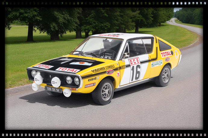 Renault 17 PH.1 JAUNE #23 PRIVE/ TILBERT RALLYE DU MAROC 1976 SOLIDO 1:18