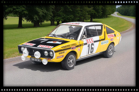 Renault 17 PH.1 JAUNE #23 PRIVE/ TILBERT RALLYE DU MAROC 1976 SOLIDO 1:18