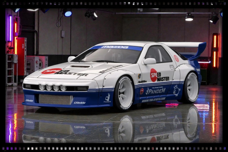 Pandem Rx3 MAZDA PANDEM RX-7 (FC3S) WHITE/BLUE IGNITION MODEL 1:18 – Exclusive ...