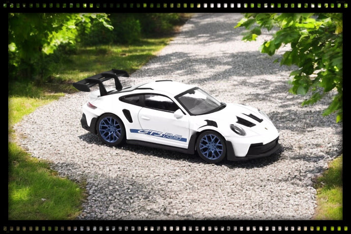 Porsche 911 GT3 RS 2022 White with blue Jet-car decals  NOREV 1:43