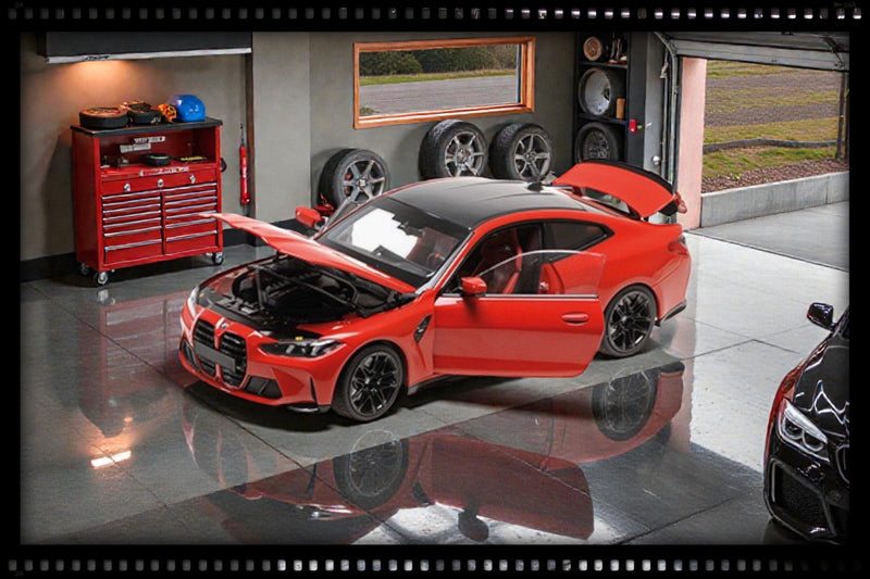 Chargez l'image dans la visionneuse de la galerie, Bmw M4 2024 ROUGE MÉTALLIQUE MINICHAMPS 1:18
