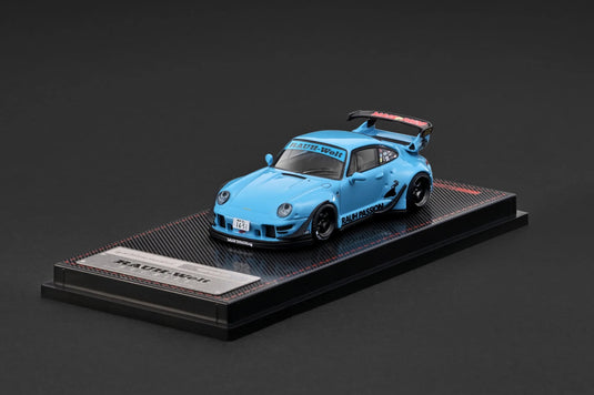 PORSCHE RWB 993 BLUE IGNITION MODEL 1:64