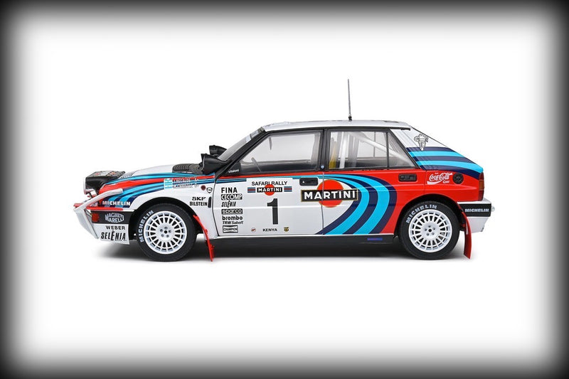 Load image into Gallery viewer, Lancia DELTA HF INTEGRALE SAFARI RALLYE KENYA 1991 SOLIDO 1:18
