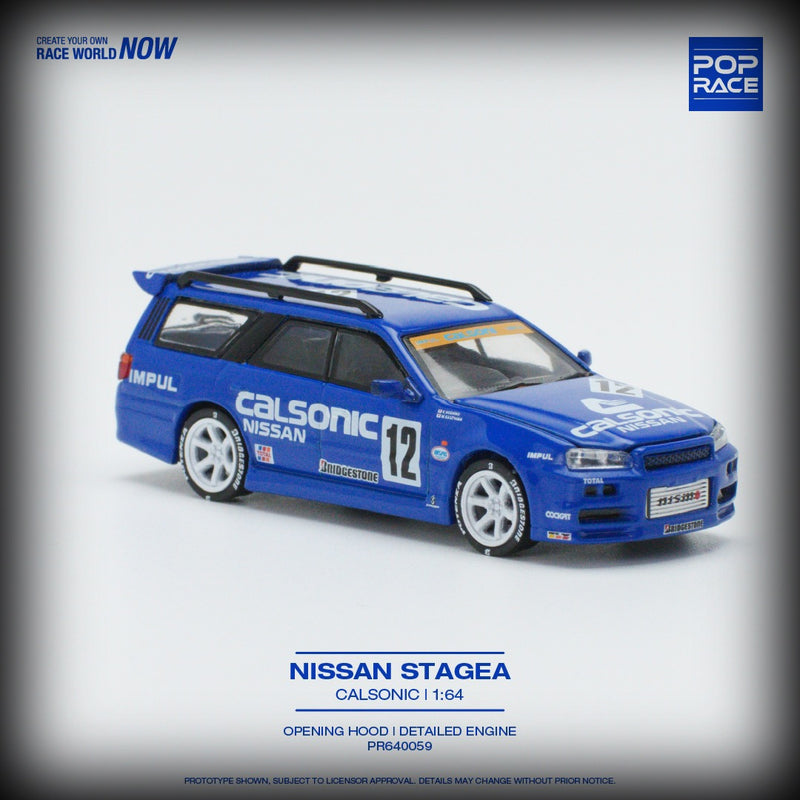 Laad de afbeelding in de Gallery-viewer, Nissan Stagea Calsonic POP RACE 1:64
