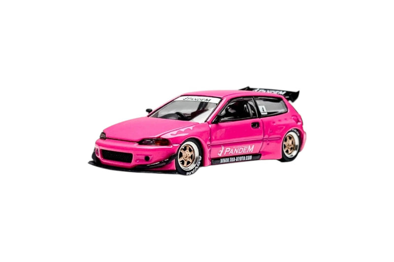 Chargez l'image dans la visionneuse de la galerie, HONDA PANDEM CIVIC EG6 ROSE POP RACE 1:64
