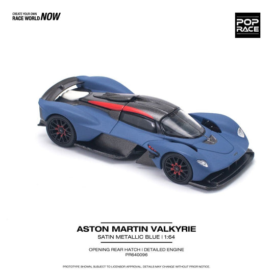 Aston Martin Valkyrie Blue POP RACE 1:64