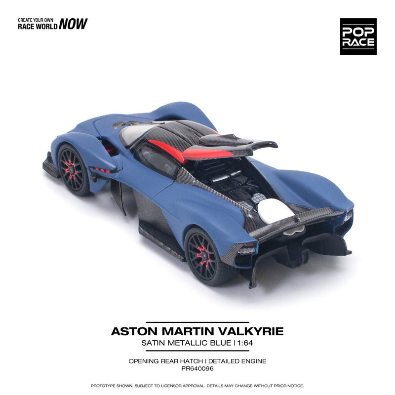 Load image into Gallery viewer, Aston Martin Valkyrie Blue POP RACE 1:64
